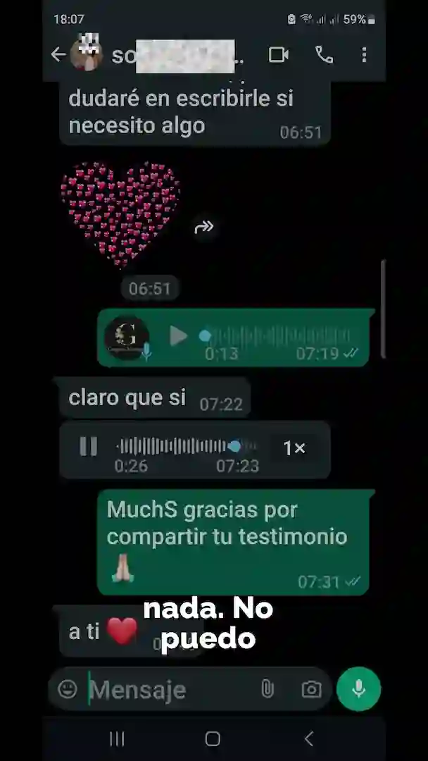 Experiencia de Sonia